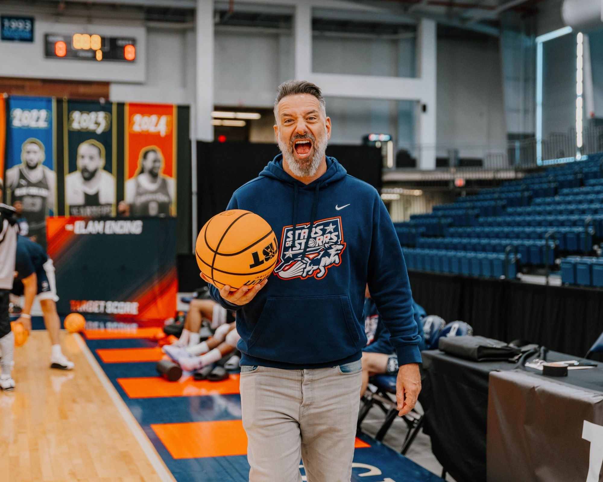 Marc courtside at The Basketball Tournament